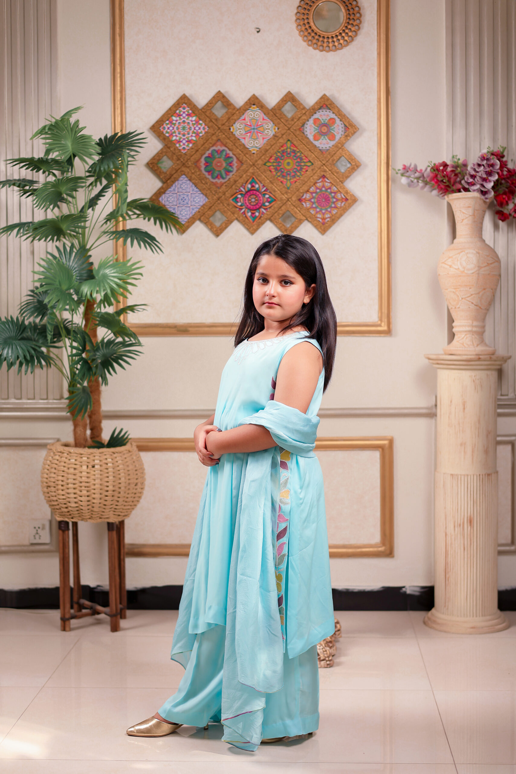 azure flora – sky blue embroidered silk long dress azure flora – sky blue embroidered silk long dress