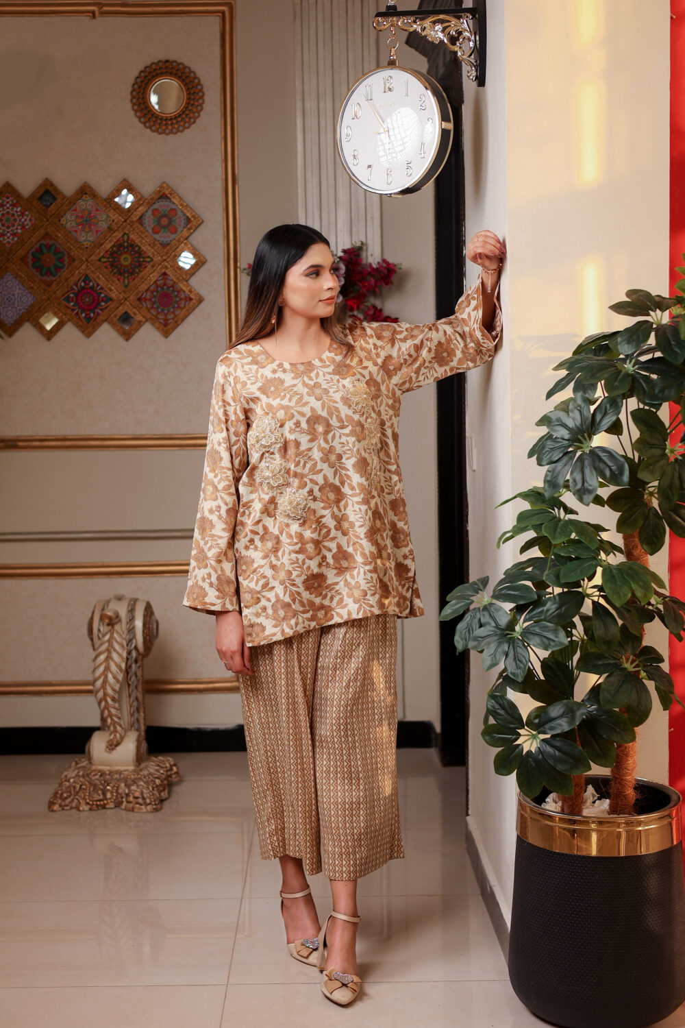 blush elegance – peach pink festive silk 3 piece suit (copy)