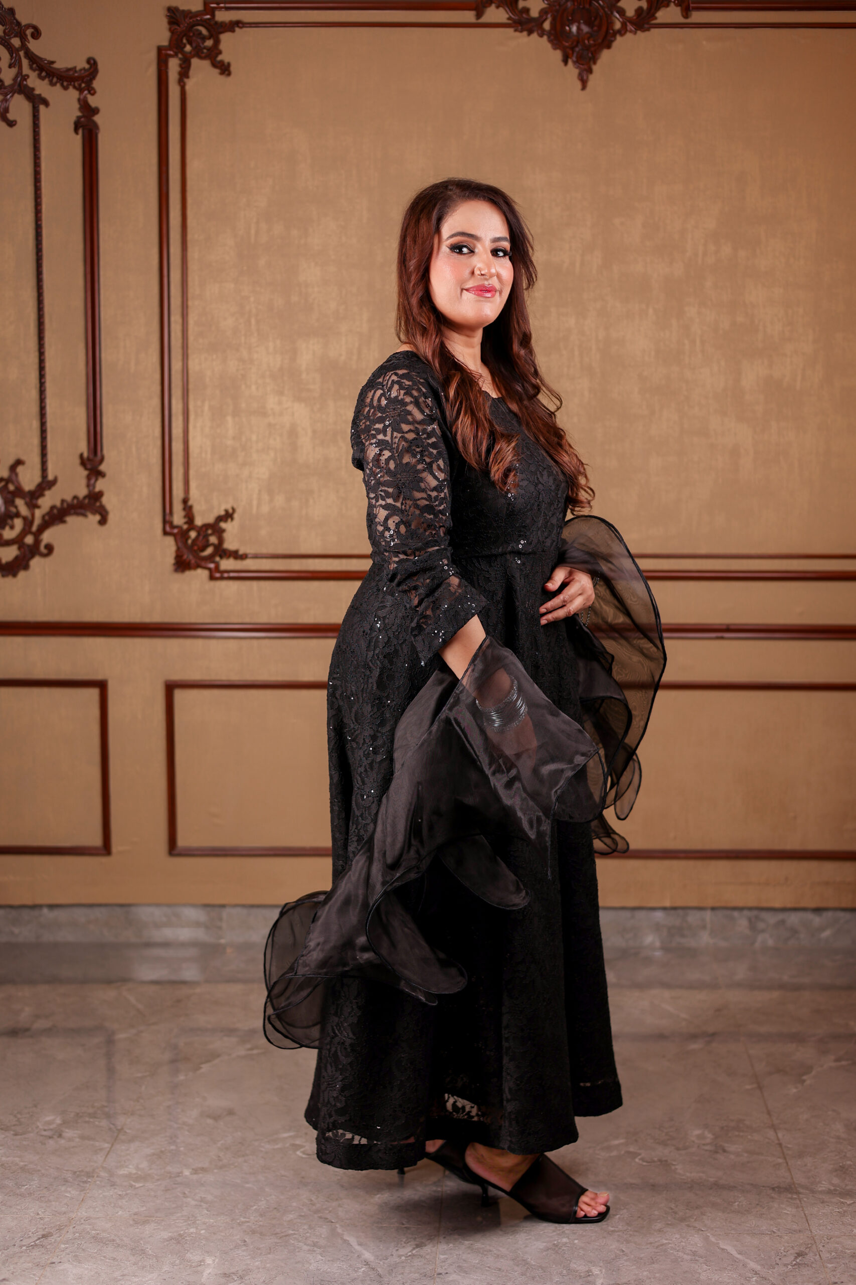 eclipse luxury – black net & organza statement festive outfit eclipse luxury – black net & organza statement festive outfit
