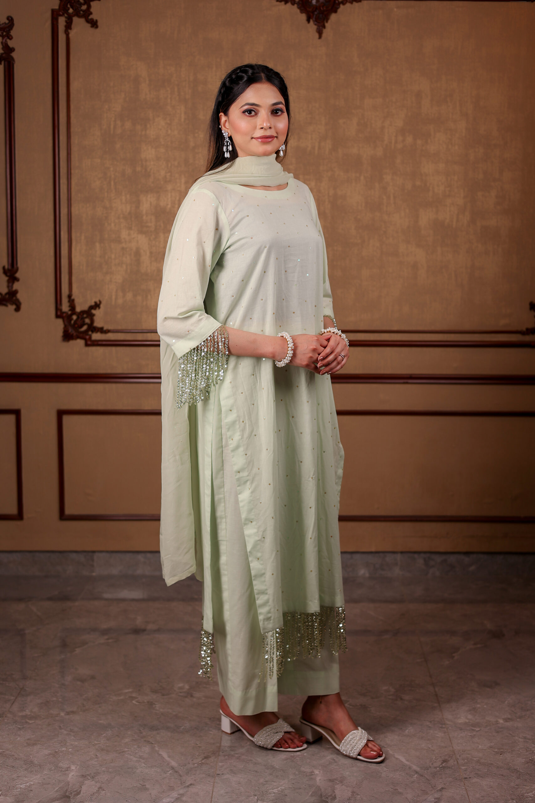 mint mystique – 3 piece cotton silk pret with crystal tassel detail mint mystique – 3 piece cotton silk pret with crystal tassel detail