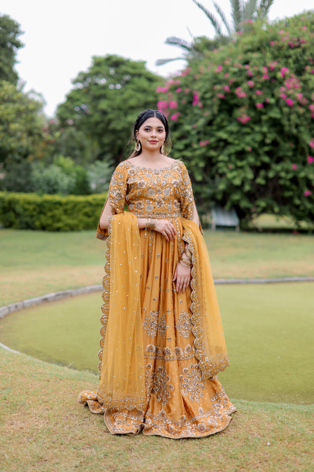 luxury embroidered silk lehenga choli set with net dupatta
